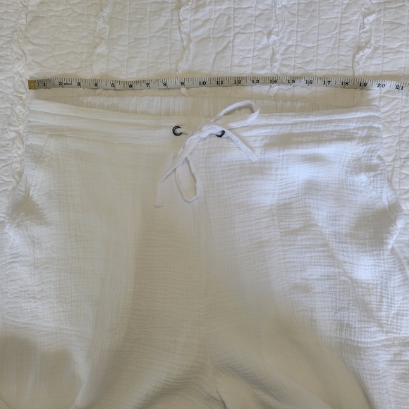 Cynthia Rowley Lightweight 100% Cotton Cropped Pants 2X White NWOT - Picture 9 of 13